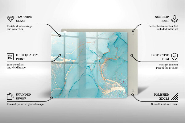 Üveg vágódeszka Kő absztrakció