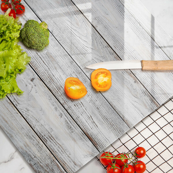 Üveg vágódeszka Világos fa táblák