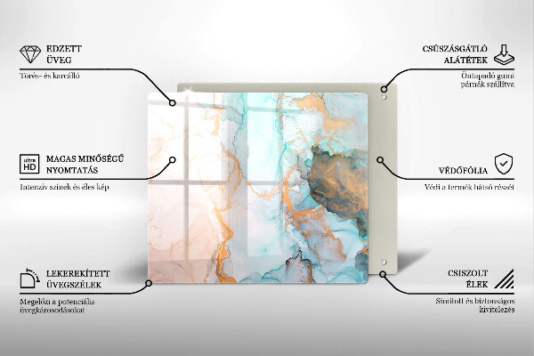 Üveg vágódeszka Márvány absztrakció
