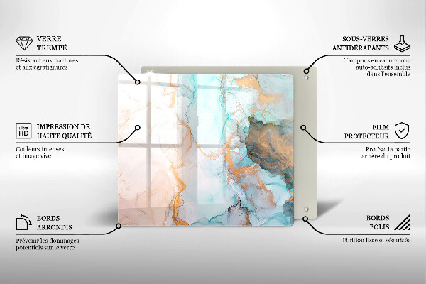 Üveg vágódeszka Márvány absztrakció