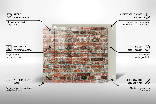 Üveg vágódeszka Régi téglafal