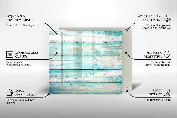Üveg vágódeszka Vintage fa táblák