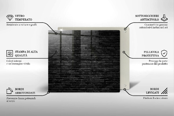Üveg vágódeszka Fali téglafal
