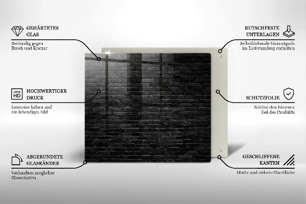 Üveg vágódeszka Fali téglafal