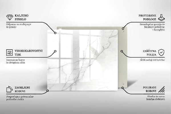 Üveg vágódeszka Márvány kő háttér