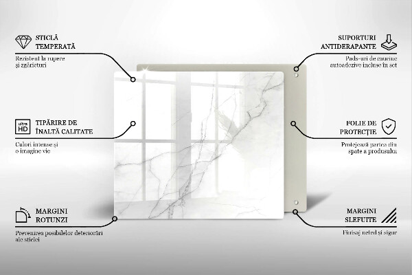 Üveg vágódeszka Márvány kő háttér