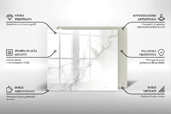 Üveg vágódeszka Márvány kő háttér