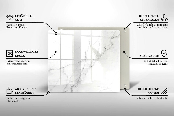 Üveg vágódeszka Márvány kő háttér