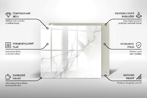 Üveg vágódeszka Márvány kő háttér