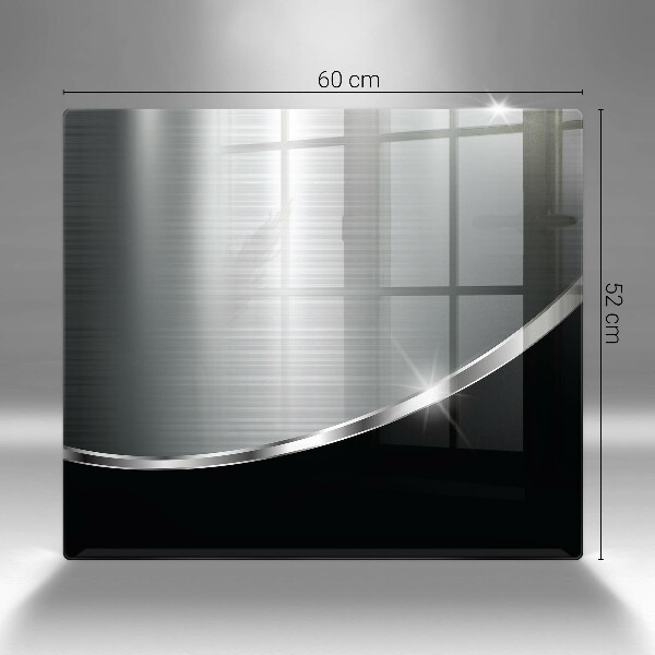 Üveg vágódeszka Absztrakció fémmel