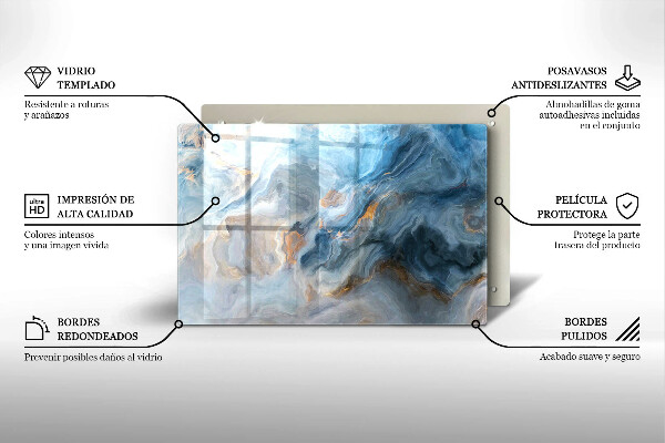 Üveg vágódeszka Márvány textúra