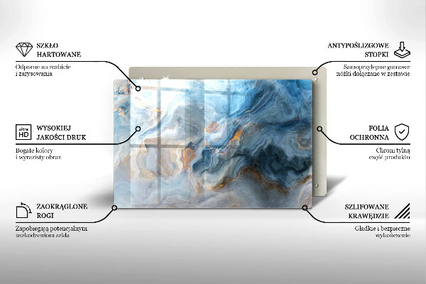 Üveg vágódeszka Márvány textúra