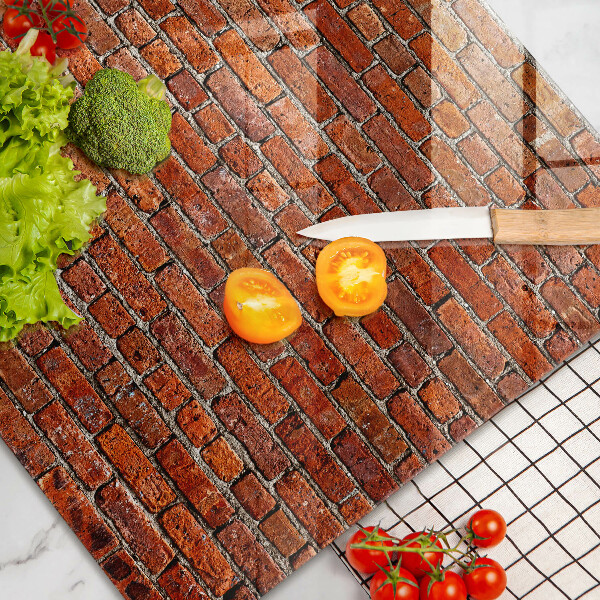 Üveg vágódeszka Téglafal fala