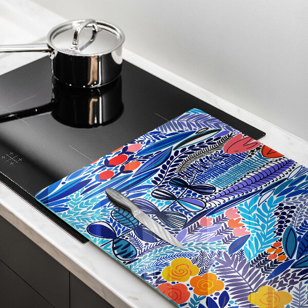 Üveg vágódeszka Festett rét