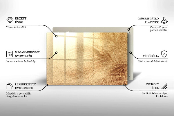 Üveg vágódeszka Tengerparti homokos nyaralás