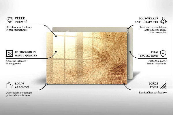 Üveg vágódeszka Tengerparti homokos nyaralás