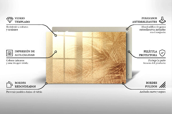 Üveg vágódeszka Tengerparti homokos nyaralás