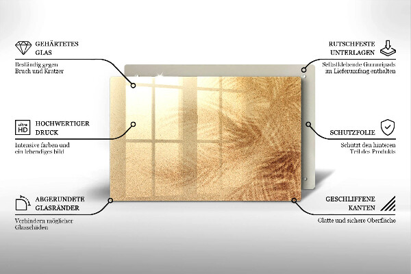 Üveg vágódeszka Tengerparti homokos nyaralás