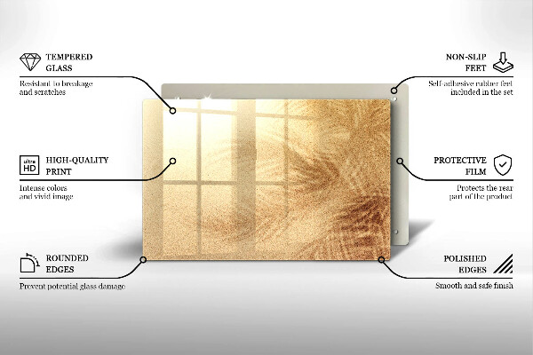 Üveg vágódeszka Tengerparti homokos nyaralás