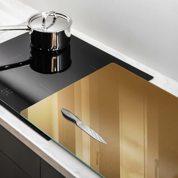 Üveg vágódeszka Bézs színű