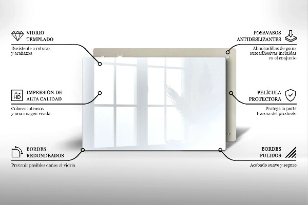 Üveg vágódeszka fehér szín