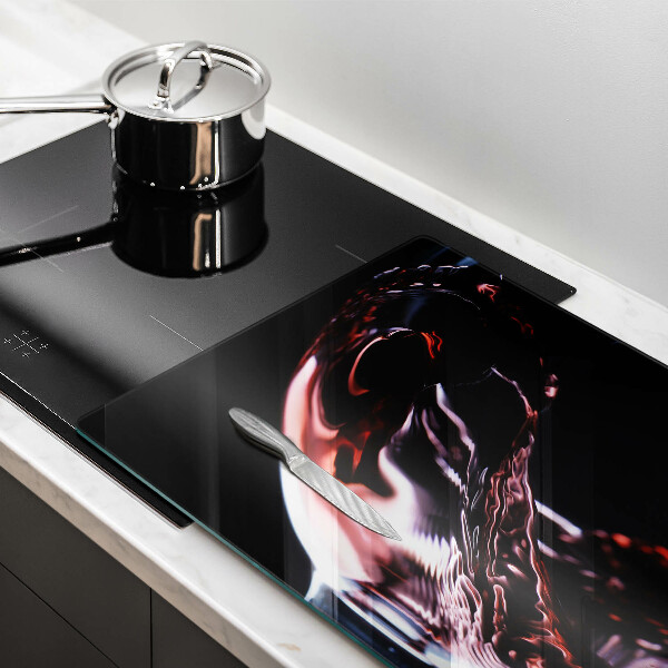 Üveg vágódeszka Egy pohár vörösbor