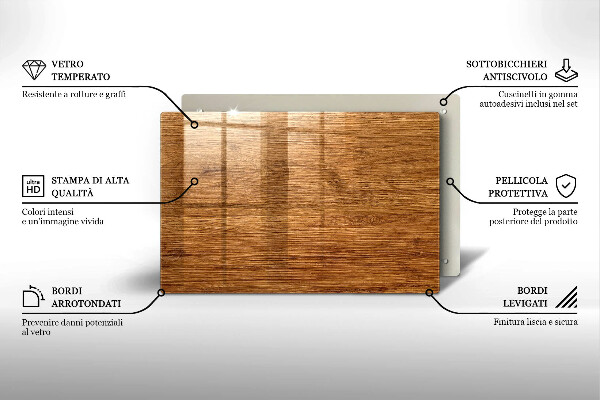 Üveg vágódeszka Fa tábla textúra
