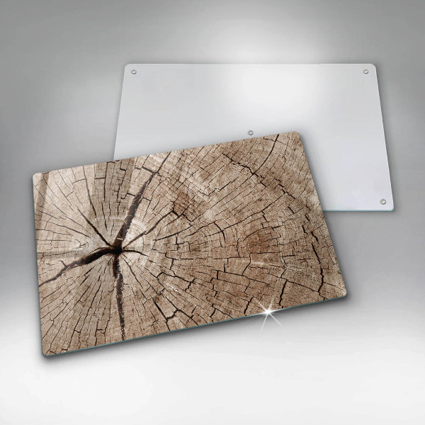 Üveg vágódeszka Egy fa keresztmetszete