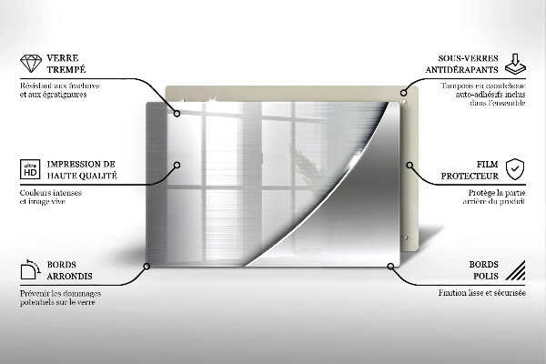 Üveg vágódeszka Fém formák