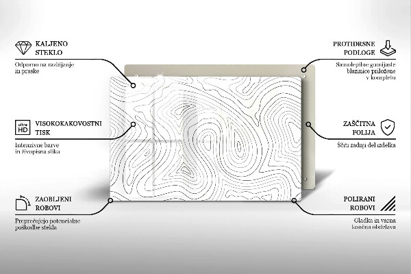 Üveg vágódeszka Absztrakt formák