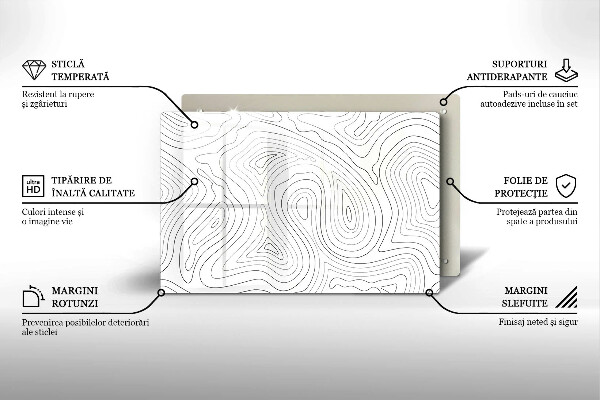 Üveg vágódeszka Absztrakt formák