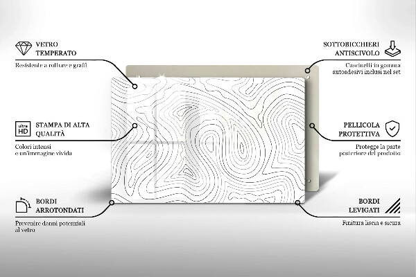 Üveg vágódeszka Absztrakt formák