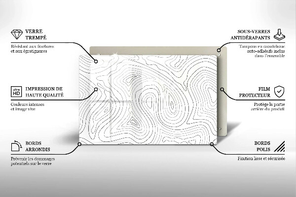 Üveg vágódeszka Absztrakt formák