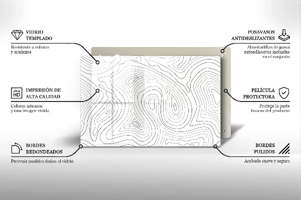 Üveg vágódeszka Absztrakt formák