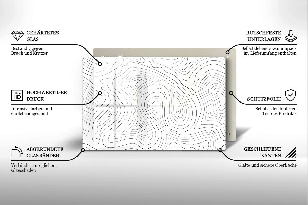Üveg vágódeszka Absztrakt formák