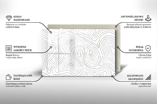 Üveg vágódeszka Absztrakt formák