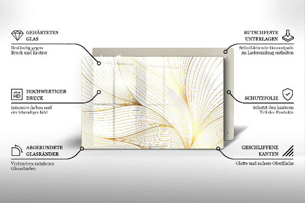 Üveg vágódeszka Modern vonalak minta