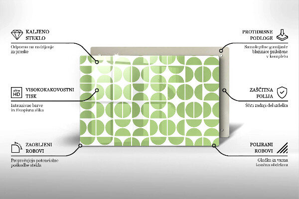 Üveg vágódeszka Boho formák mintája