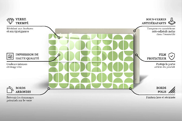 Üveg vágódeszka Boho formák mintája