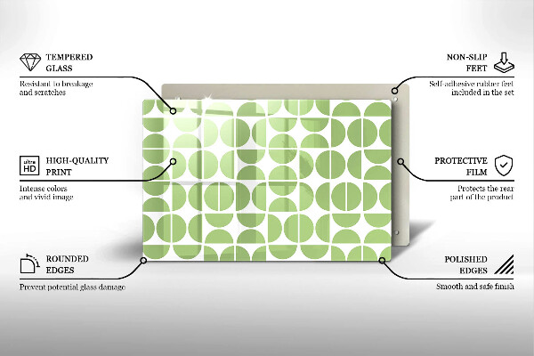 Üveg vágódeszka Boho formák mintája