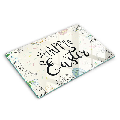 Üveg vágódeszka Happy Easter