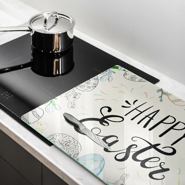 Üveg vágódeszka Happy Easter