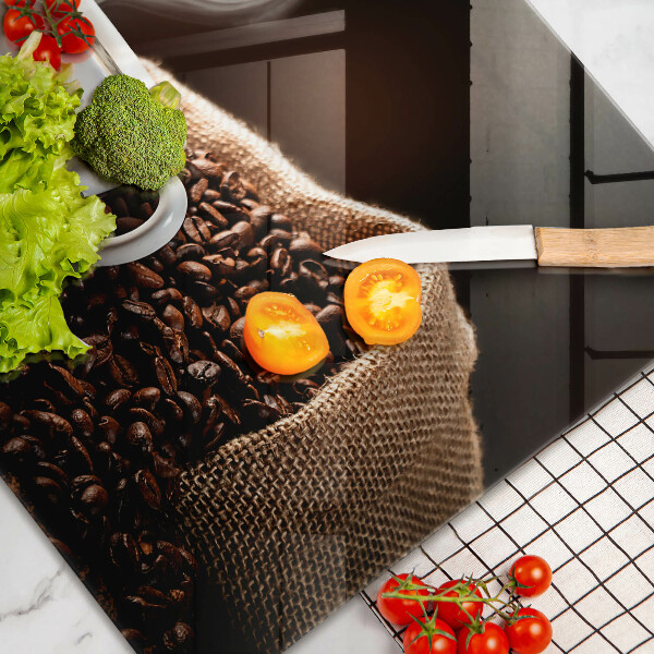 Üveg vágódeszka Kávé és egy csésze