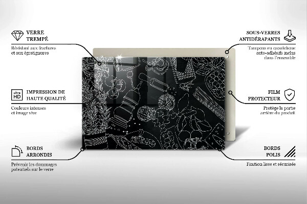 Üveg vágódeszka Konyhai kiegészítők