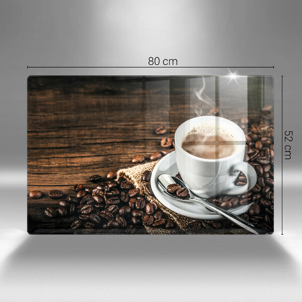 Üveg vágódeszka Csésze és kávébab