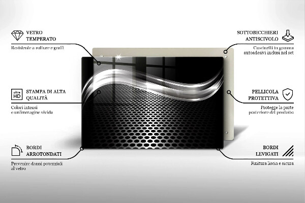 Üveg vágódeszka Fém szerkezet