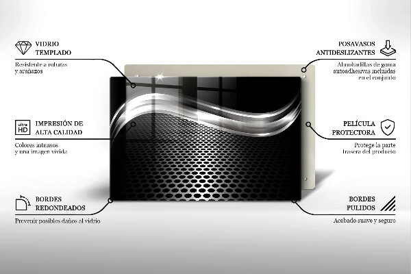 Üveg vágódeszka Fém szerkezet