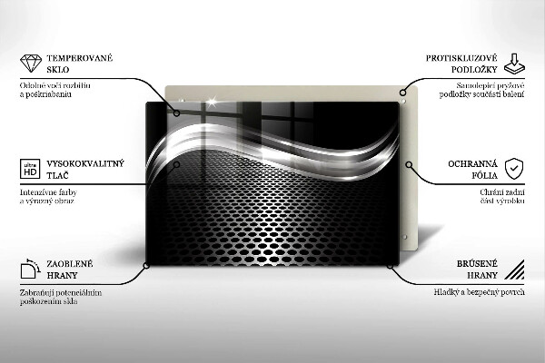 Üveg vágódeszka Fém szerkezet