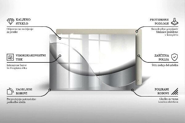Üveg vágódeszka Absztrakt vonalak tervezése
