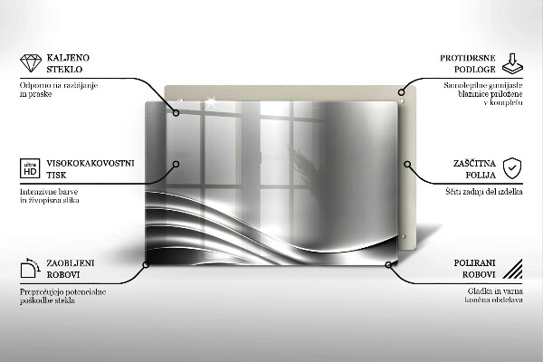 Üveg vágódeszka Fém szerkezet